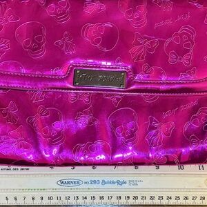 Betsey Johnson Pink Skull Embossed Women's Bag